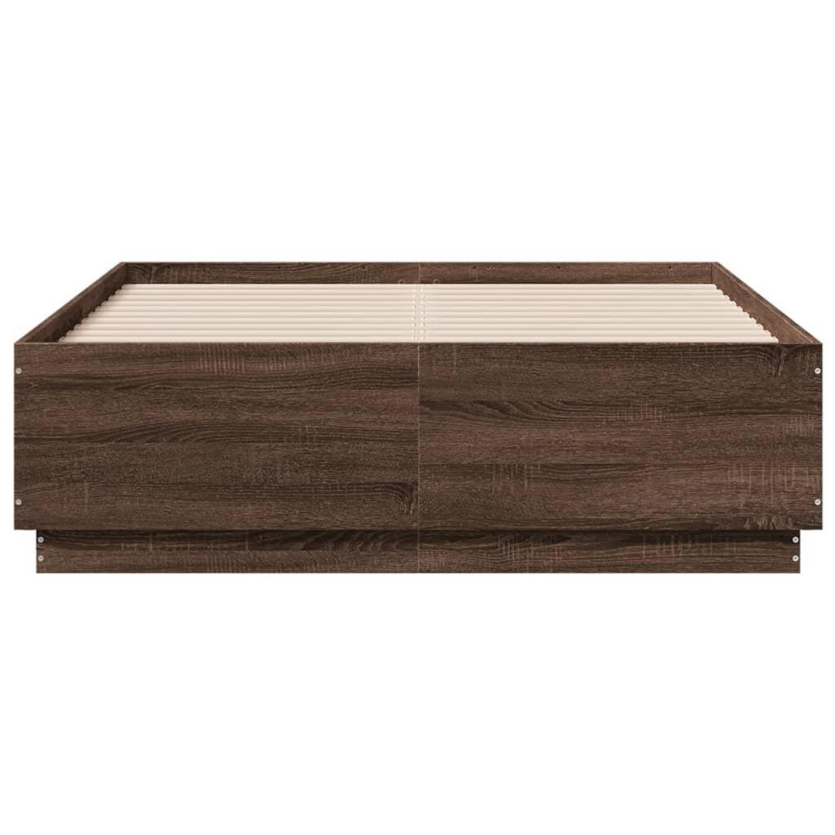 VIDAXL Cadre de lit sans matelas chene marron 135x190 cm