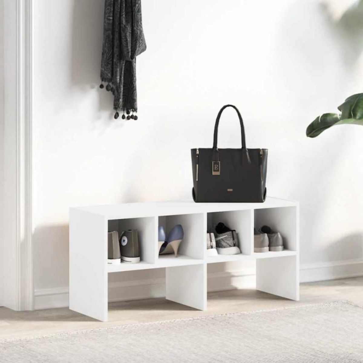 VIDAXL Étagère à chaussures empilable blanc 89,5x30x40 cm