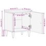 Voir la diapositive 6 : VIDAXL Table de chevet 40x33x46 cm Bois de manguier solide