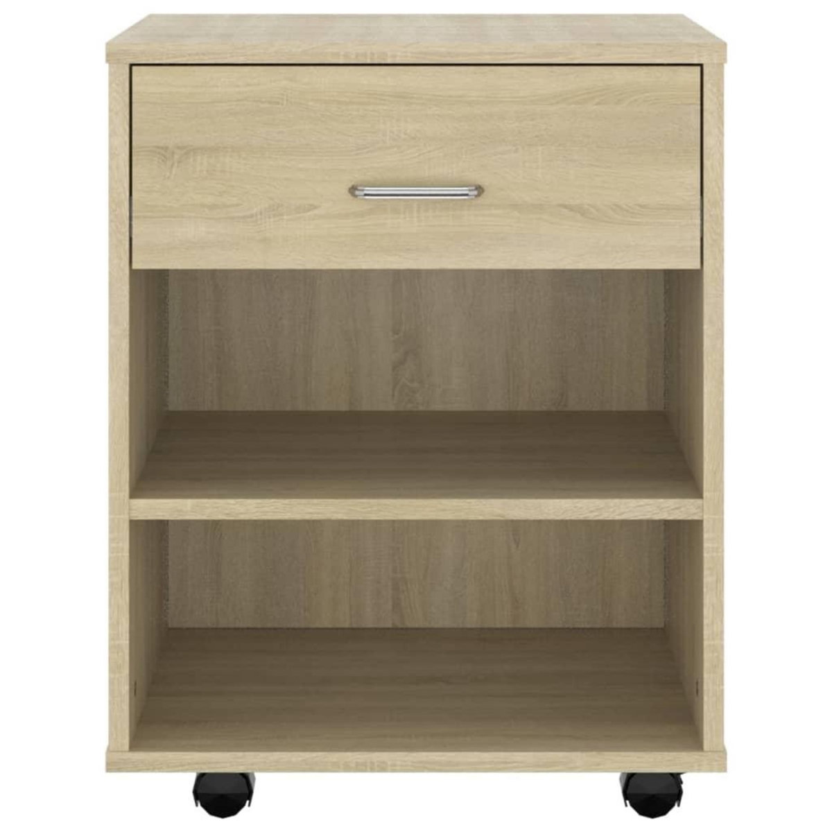 VIDAXL Armoire a roulettes Chene sonoma 46x36x59 cm Bois d'ingenierie