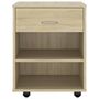 Voir la diapositive 4 : VIDAXL Armoire a roulettes Chene sonoma 46x36x59 cm Bois d'ingenierie