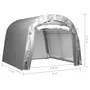 VIDAXL Tente de rangement 300x300 cm Acier Gris