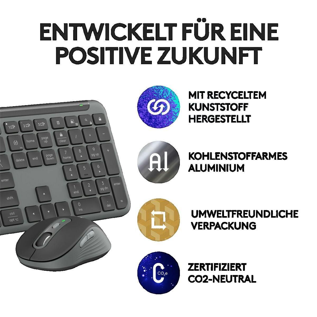 Logitech Ensemble clavier et souris Logitech Signature Slim Combo MK950 Graphite