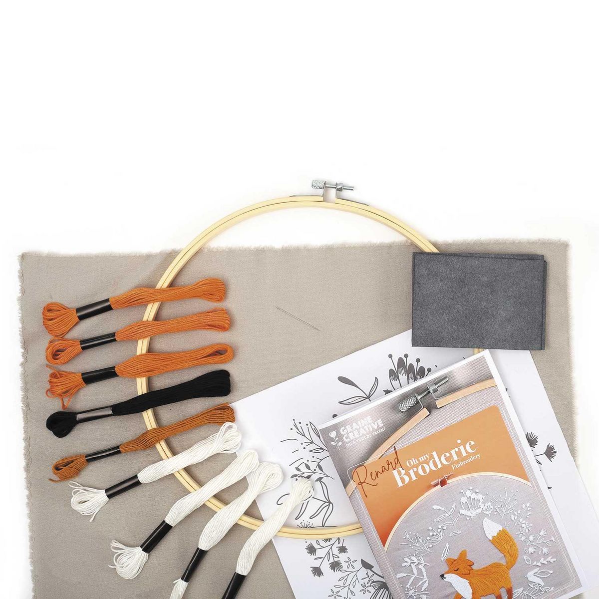 Graine créative Kit broderie décorative renard