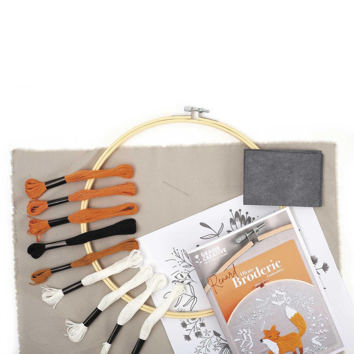 Graine créative Kit broderie décorative renard