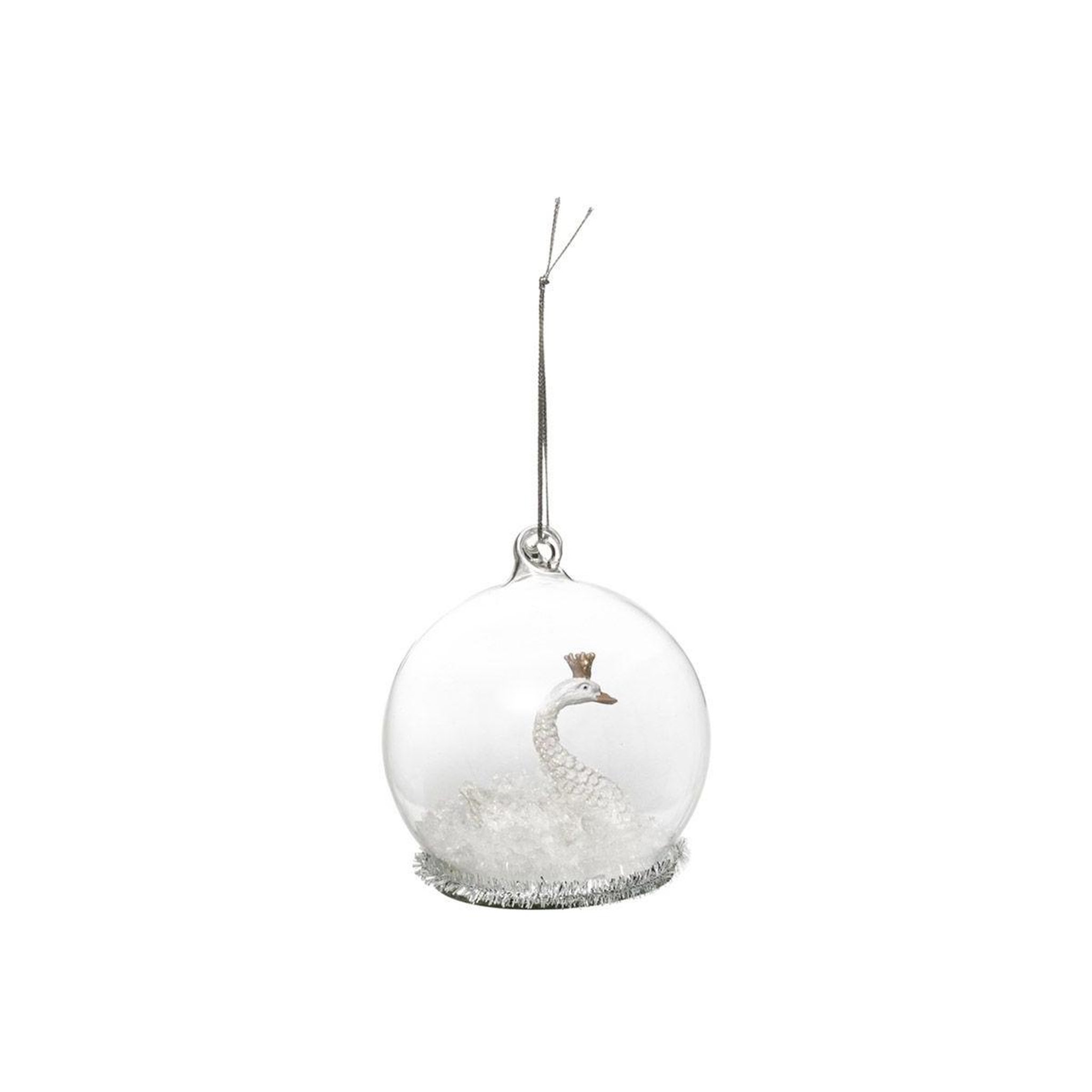 FEERIC LIGHT & CHRISTMAS Boule de Noël en Verre  Polaire  8cm Blanc