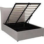 Habitat et Jardin Lit coffre double  Megeve  140 x 200 cm - Gris