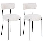 LISA DESIGN Ivanec - lot de 2 chaises - en tissu bouclette. Coloris disponibles : Bicolore