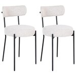 LISA DESIGN Ivanec - lot de 2 chaises - en tissu bouclette. Coloris disponibles : Bicolore, Marron