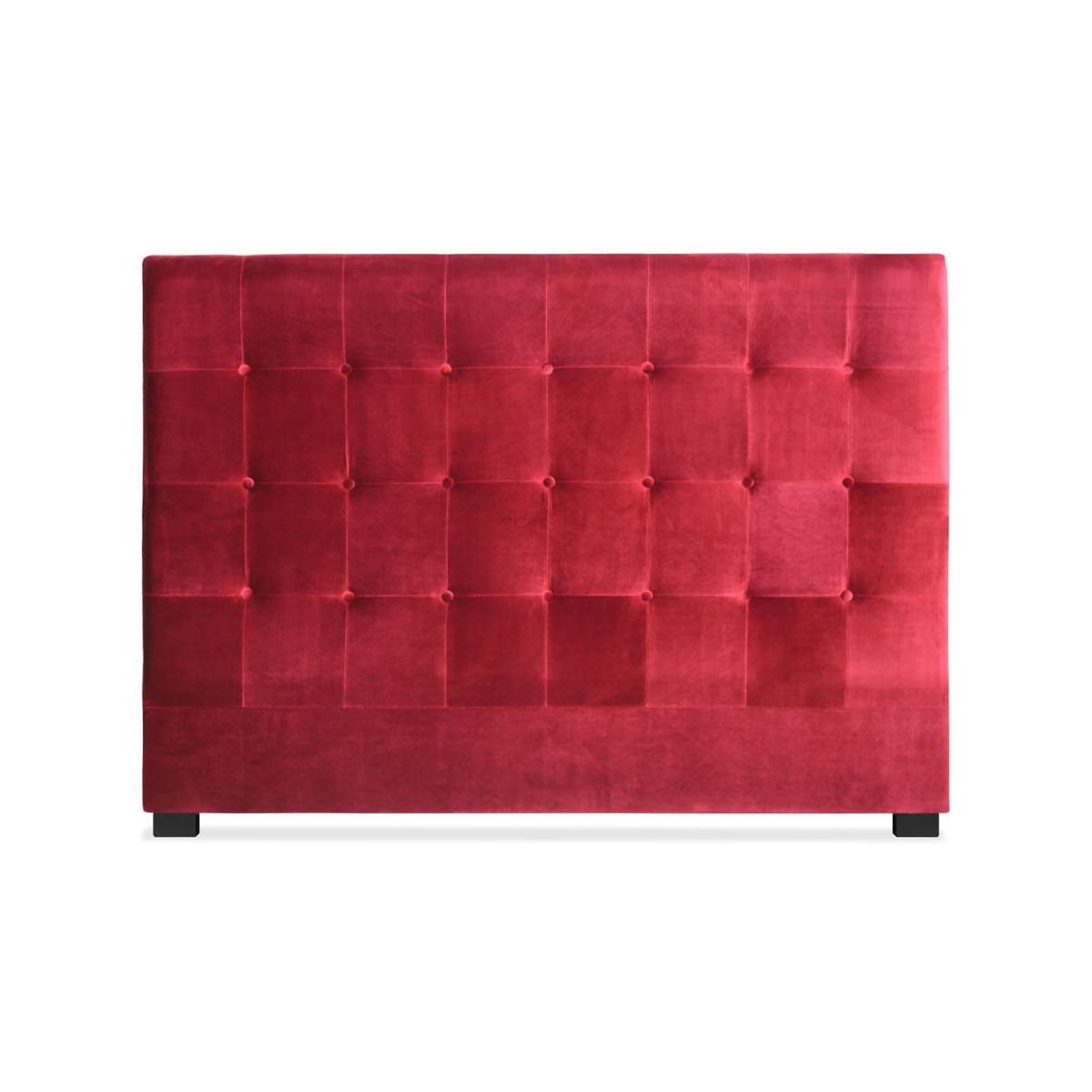 Voir la diapositive 1 : Paris Prix Tête de lit capitonnée en velours  amor  160cm rouge