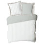 Voir la diapositive 6 : FUTURE HOME Parure de lit 2 personnes en coton 57 fils imprimé blanc