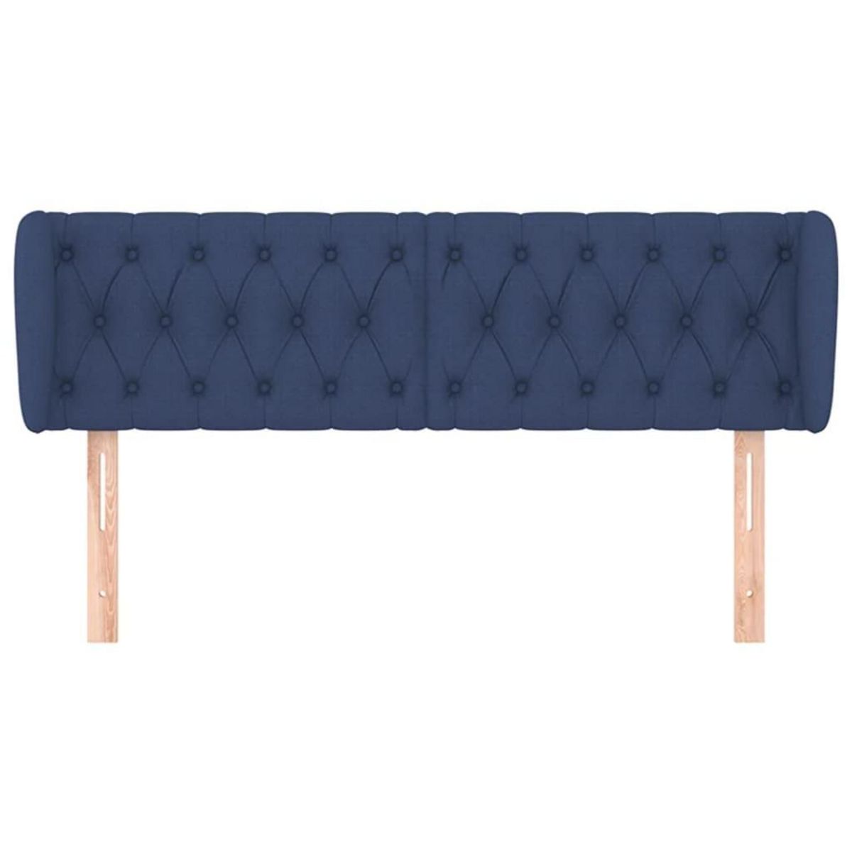 VIDAXL Tete de lit avec oreilles Bleu 163x23x78/88 cm Tissu