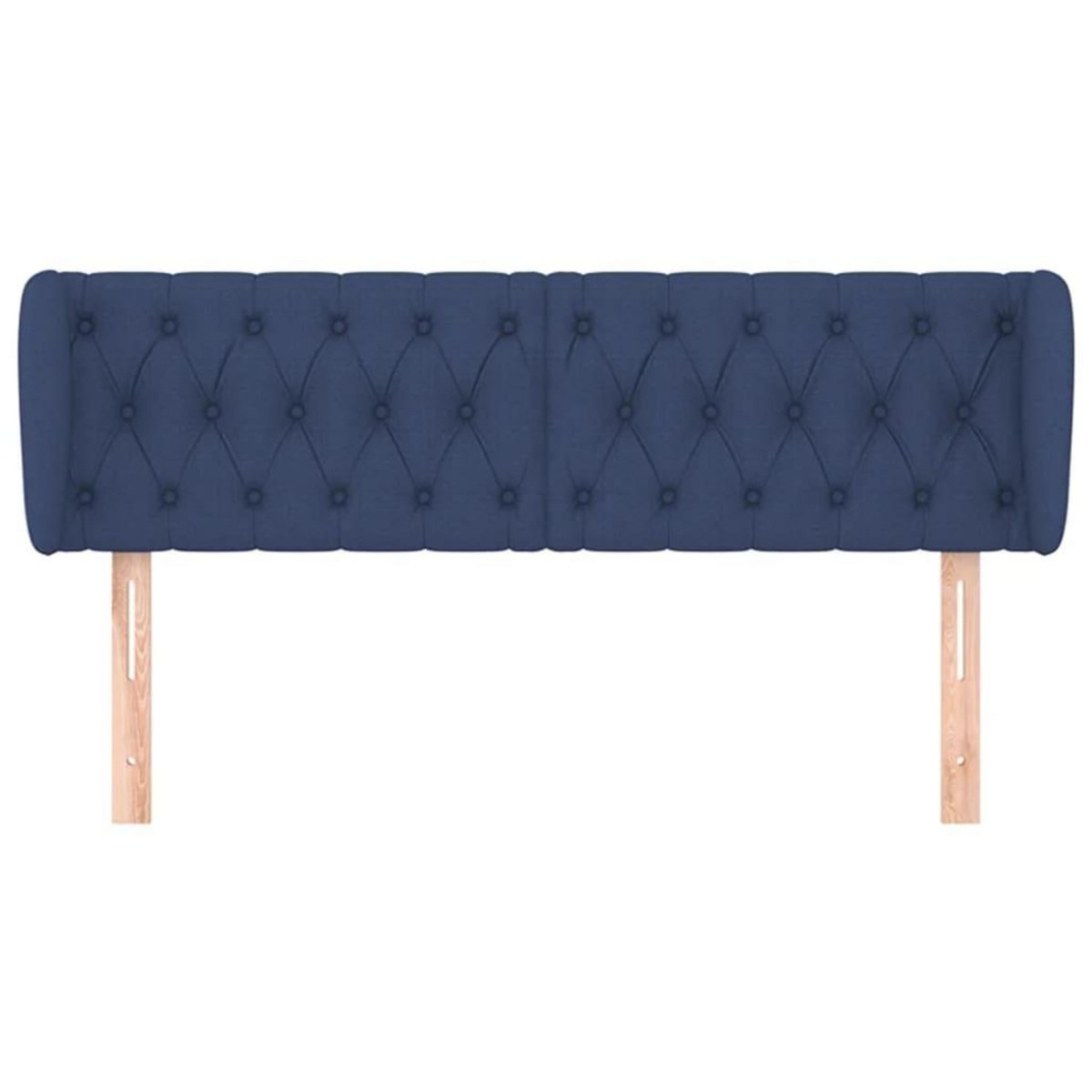 VIDAXL Tete de lit avec oreilles Bleu 163x23x78/88 cm Tissu