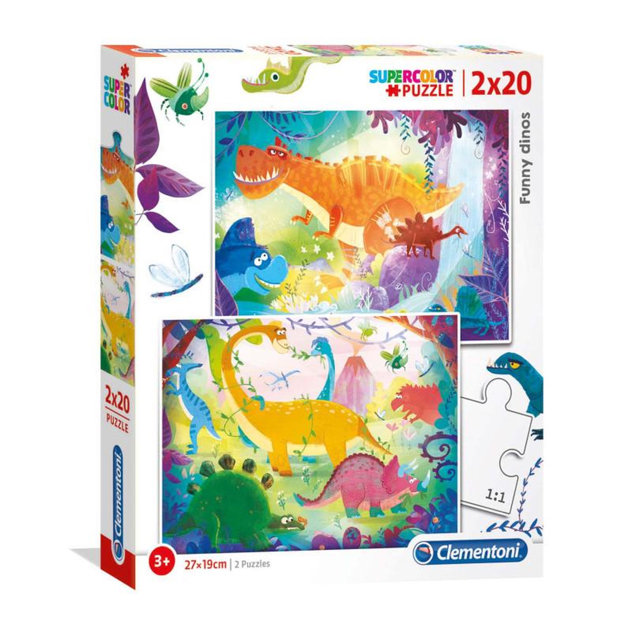CLEMENTONI Clementoni Puzzle Funny dinosaurs, 2x20st.