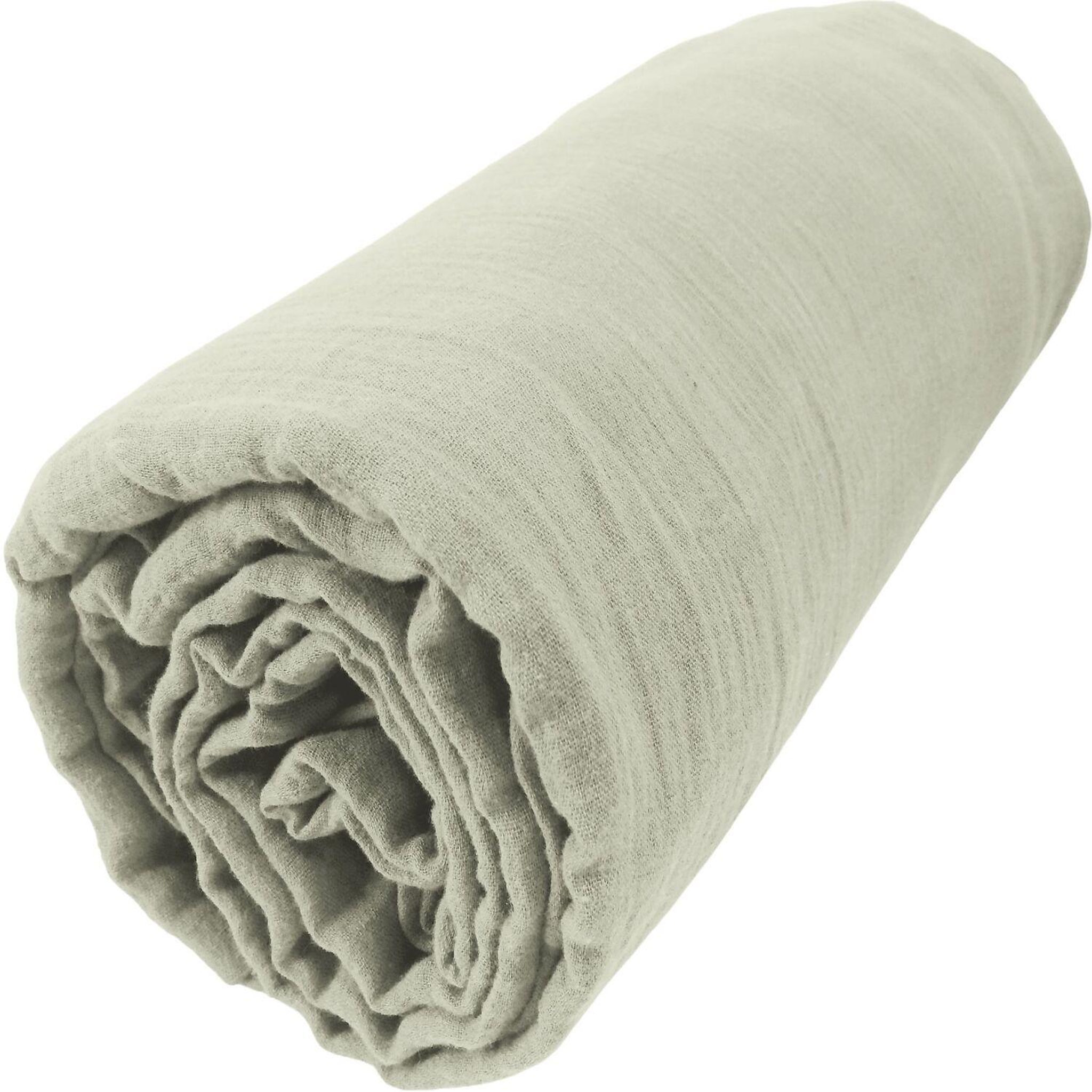 Home collection Drap housse 100% gaze de coton. Coloris disponibles : Rouge, Blanc, Rose, Gris, Vert, Bleu, Marron