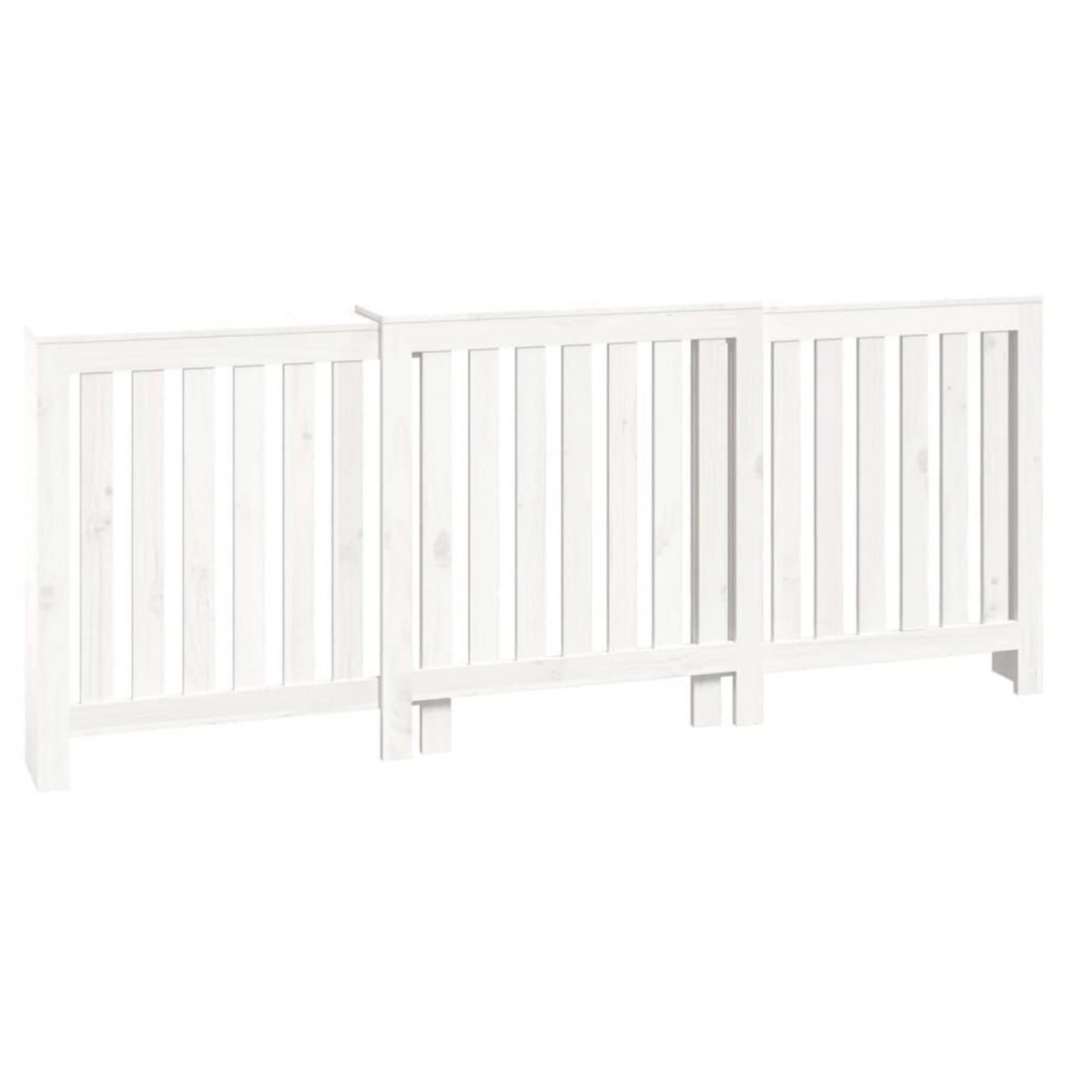 VIDAXL Cache-radiateur Blanc 210x21x85 cm Bois massif de pin