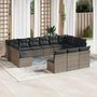 Voir la diapositive 1 : VIDAXL Salon de jardin avec coussins 13 pcs gris resine tressee
