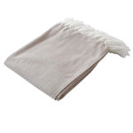 Paris Prix Plaid Uni à Franges XL  Dobby  180x220cm Beige