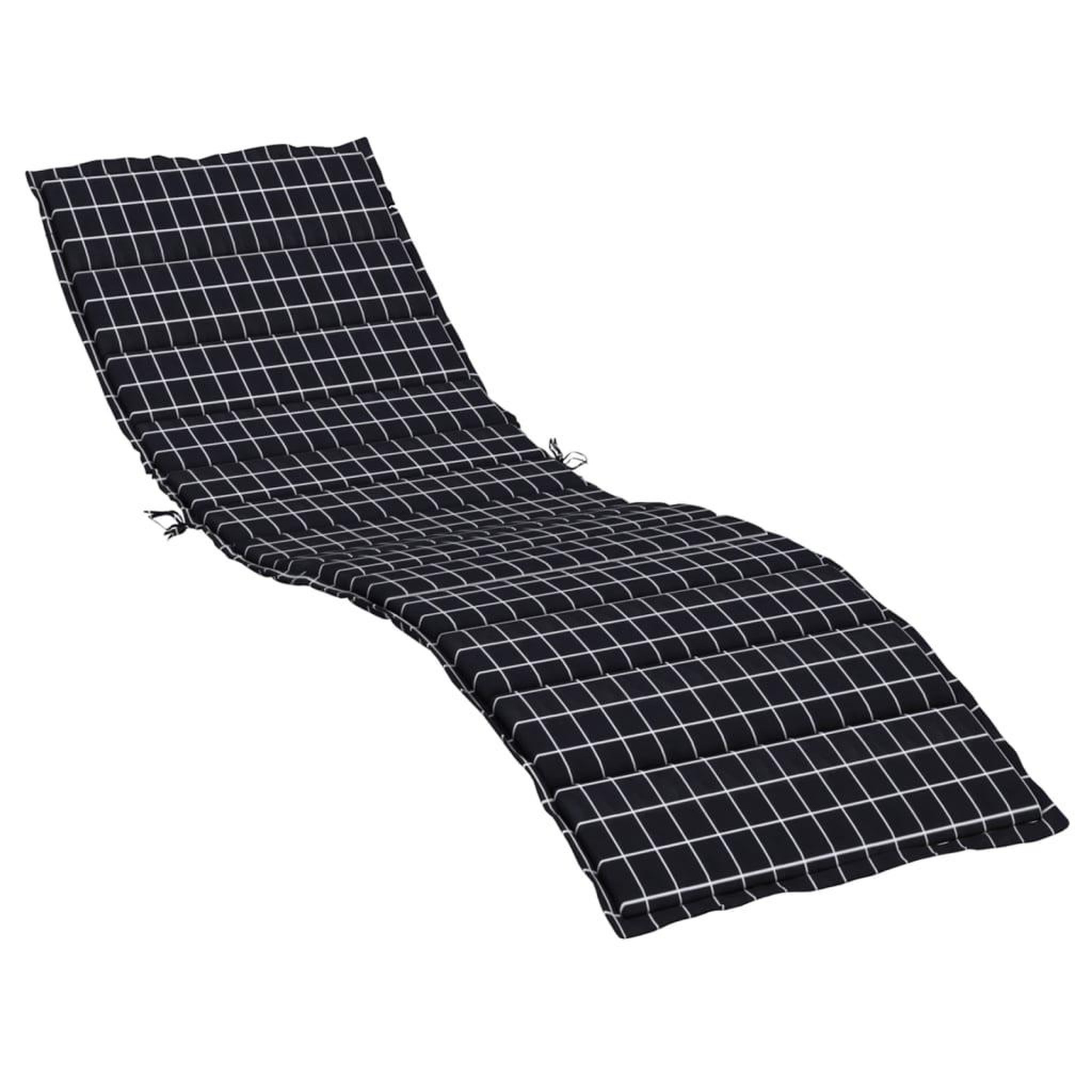 Voir la diapositive 2 : VIDAXL Coussin de chaise longue motif a carreaux noir tissu oxford
