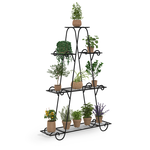 ID MARKET Etagère à pots de fleurs porte plante en métal 9 niveaux