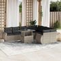 Voir la diapositive 1 : VIDAXL Salon de jardin avec coussins 10 pcs gris clair resine tressee