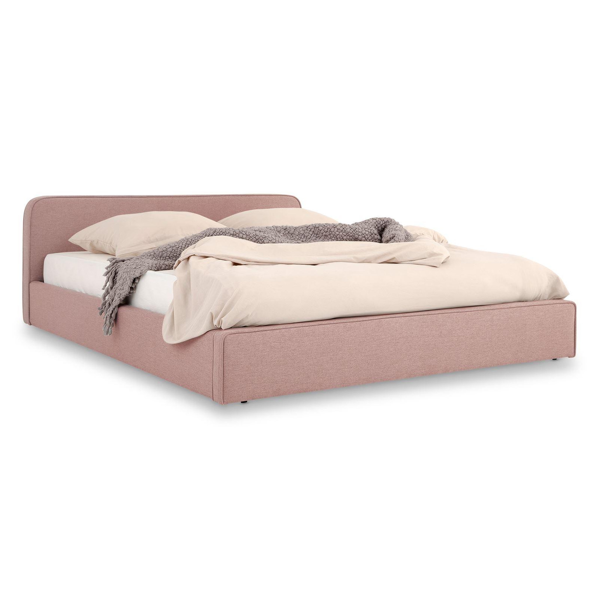 Voir la diapositive 6 : IDIMEX Lit double BELARTI 140 x 190 cm, revêtement en tissu