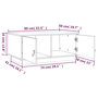 Voir la diapositive 6 : VIDAXL Table basse Noir 80x50x35 cm Bois massif de pin