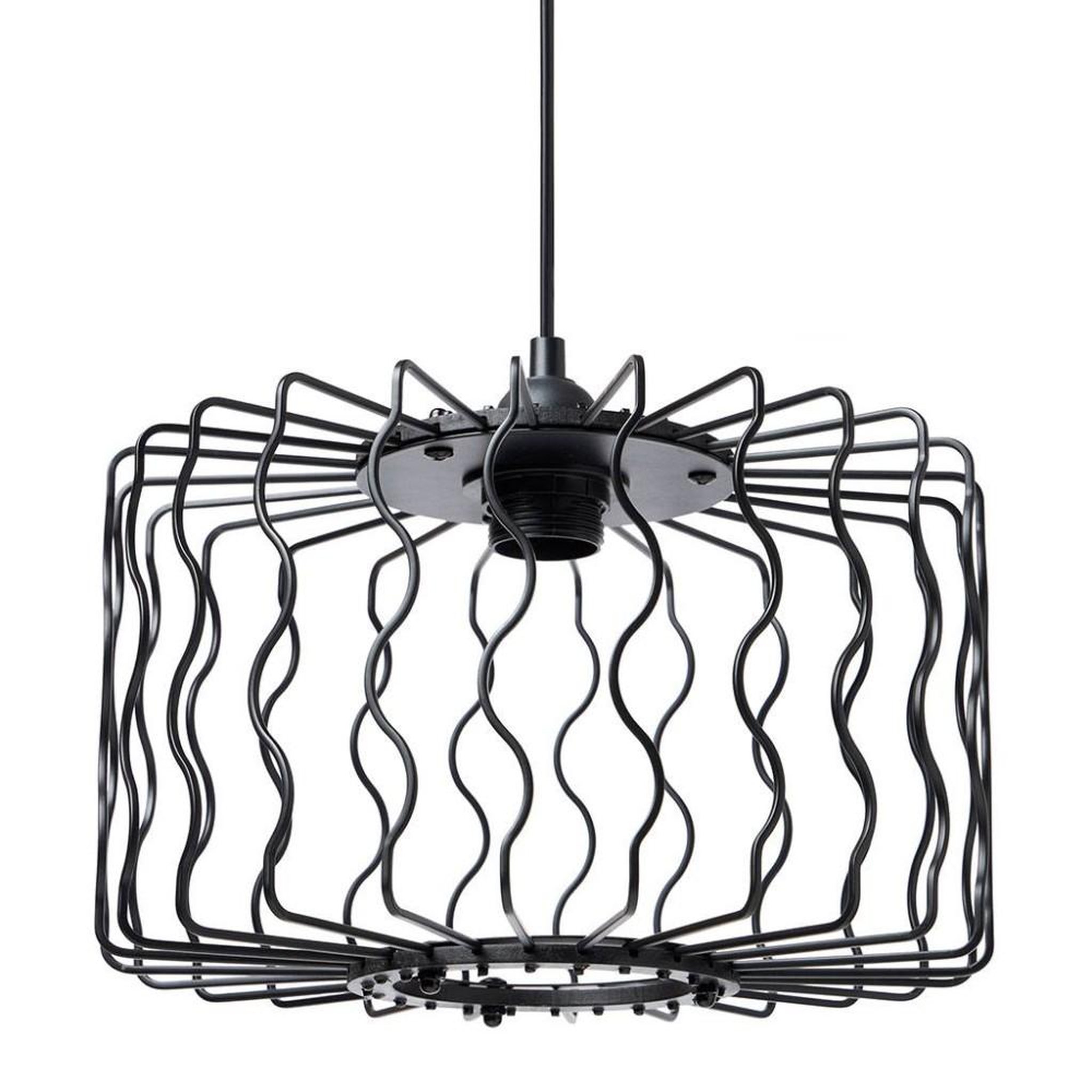 OSTARIA Suspension en métal noir ondulé