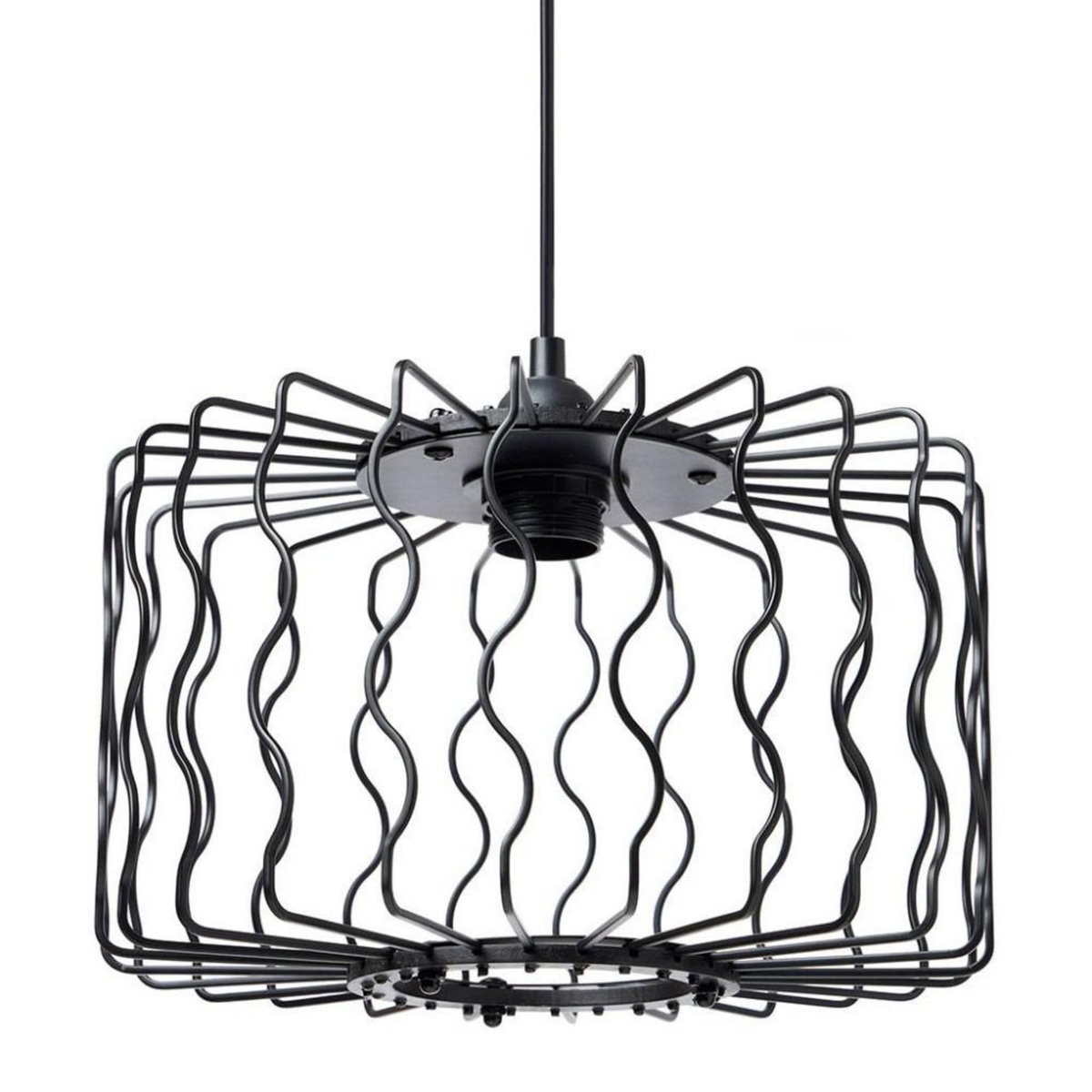 OSTARIA Suspension en métal noir ondulé