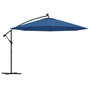 Voir la diapositive 2 : VIDAXL Parasol de jardin en porte-a-faux avec lumieres LED bleu azure