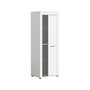 Voir la diapositive 1 : BEST MOBILIER Stafford - vitrine - blanc - 2 portes - 60x159 cm