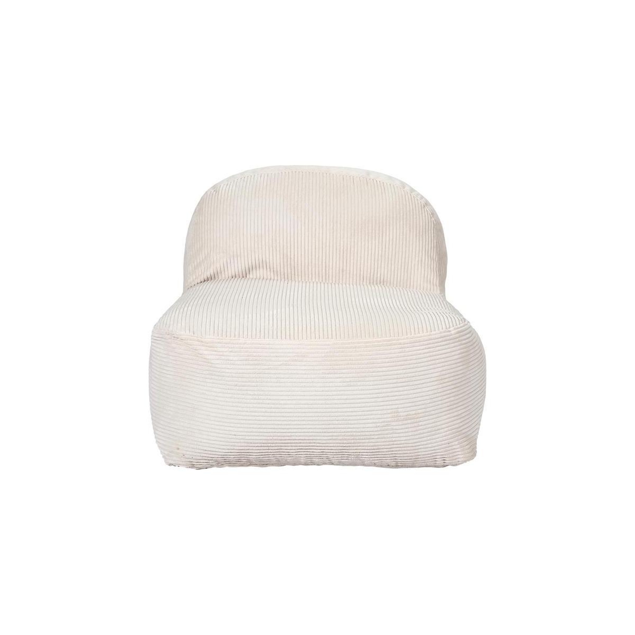 Voir la diapositive 2 : The Home Deco Factory Fauteuil Compressé Côtelé  Scott  85cm Beige