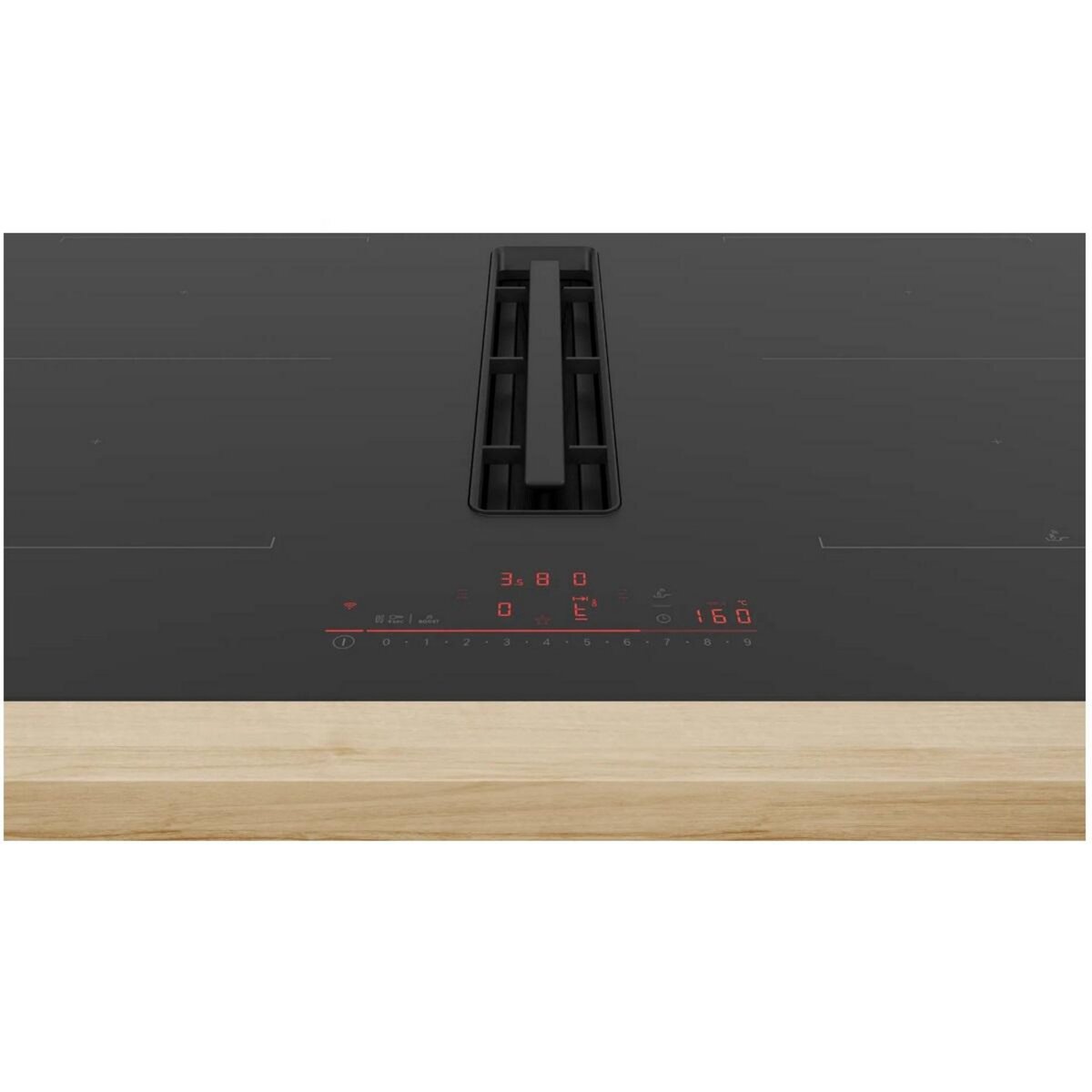 BOSCH Table de cuisson aspirante induction 4 feux 7400w noir - PVQ811H26E