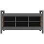 Voir la diapositive 3 : VIDAXL Banc d'entree Gris 110x40x60 cm Bois de pin massif