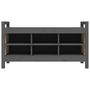Voir la diapositive 3 : VIDAXL Banc d'entree Gris 110x40x60 cm Bois de pin massif