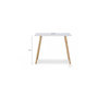 Voir la diapositive 2 : HomeStyle4U Console moderne avec plateau blanc et pieds en pin naturel