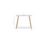 Voir la diapositive 2 : HomeStyle4U Console moderne avec plateau blanc et pieds en pin naturel