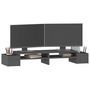 Voir la diapositive 4 : VIDAXL Support de moniteur Gris 100x27,5x15 cm Bois de pin solide