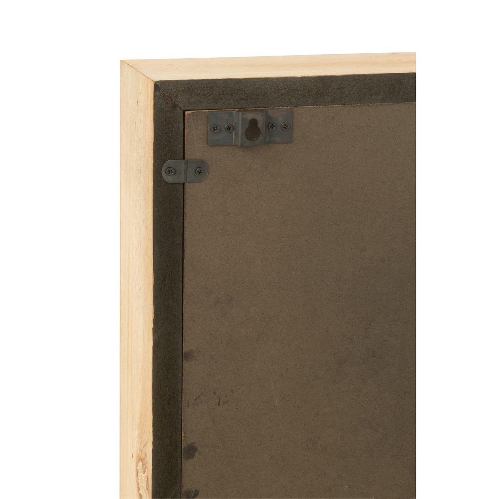 Voir la diapositive 4 : J-LINE Horloge murale engrenage  chalet  60cm naturel