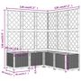 Voir la diapositive 6 : VIDAXL Jardiniere avec treillis gris clair 120x120x136cm polypropylene