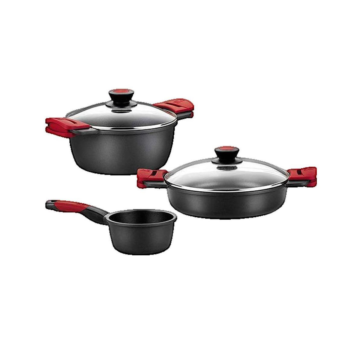 OVEGNA Batterie de cuisine Isogona Premiere set de 5 pièces rouge