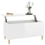VIDAXL Table basse Blanc brillant 90x44,5x45 cm Bois d'ingenierie