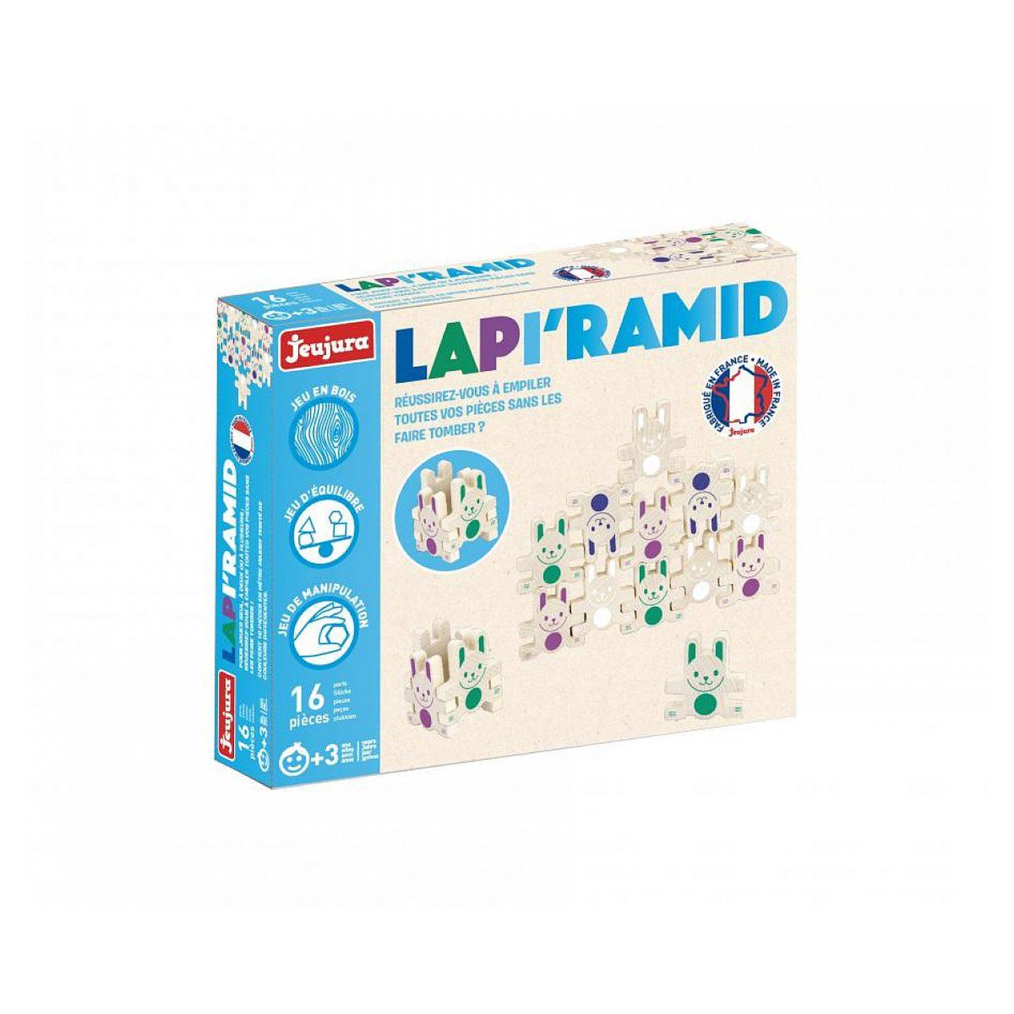 JeuJura Jeu d empilement lapi ramid en bois