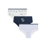 Petit Béguin Lot de 3 culottes fille Automne. Coloris disponibles : Bleu