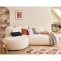 Voir la diapositive 1 : LISA DESIGN Santorini - canapé modulable d'angle gauche + pouf - 4 places - en tissu texturé