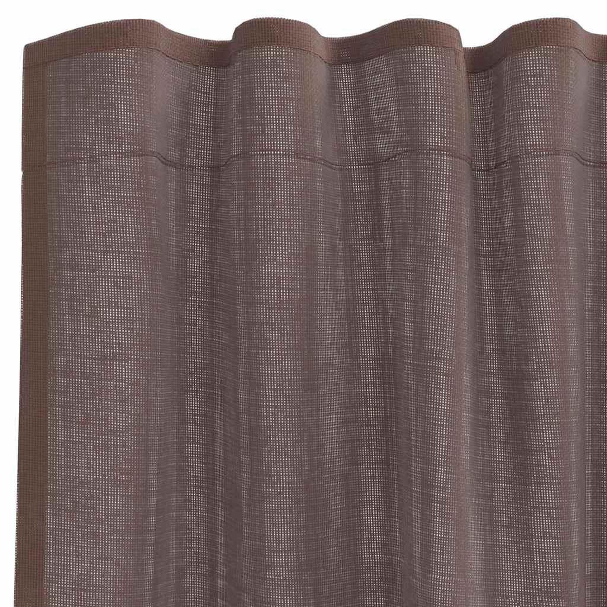 Voir la diapositive 5 : VIDAXL Rideaux en voile avec passants 2 pcs marron
