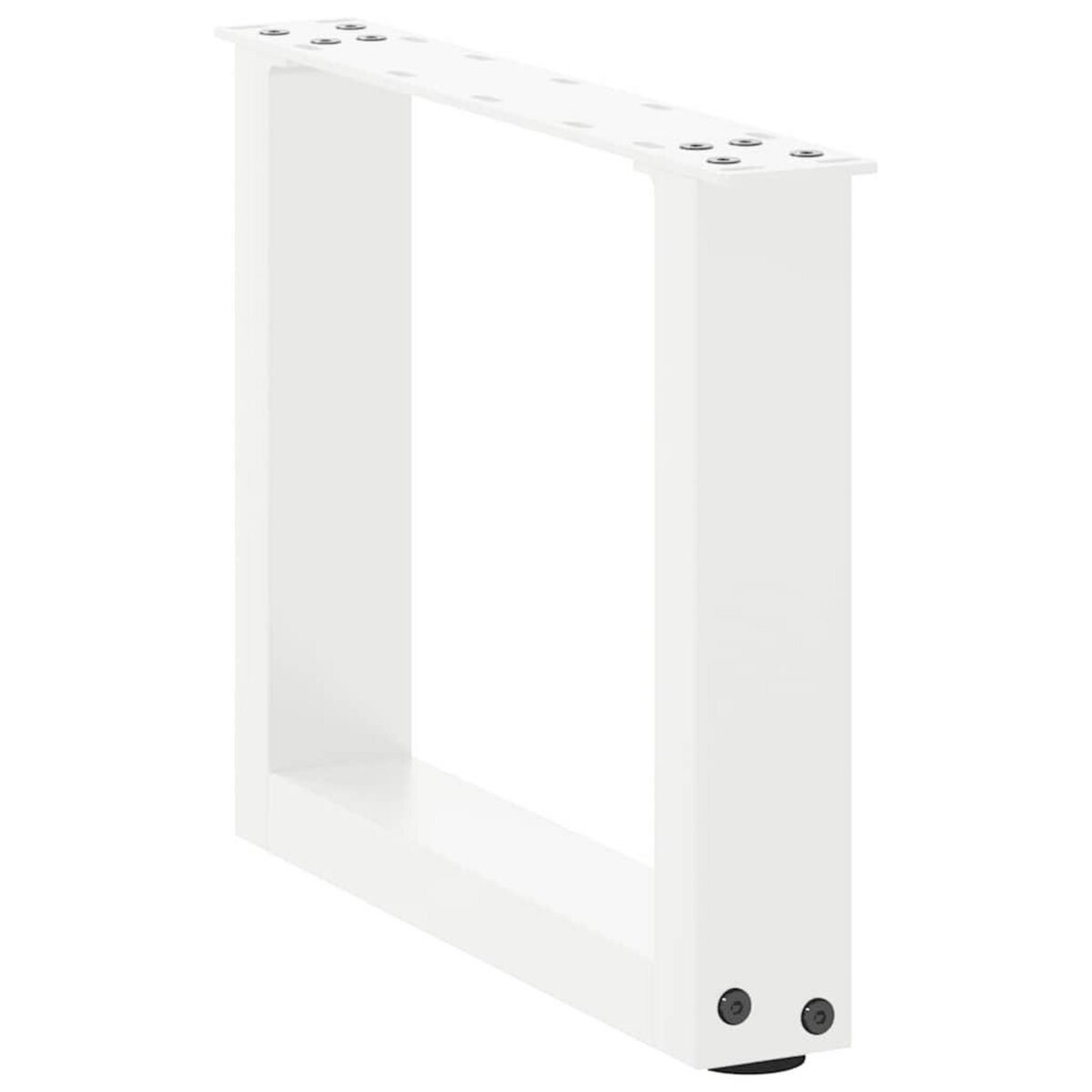 VIDAXL Pieds de table basse forme de U 2 pcs blanc 30x(30-31) cm acier