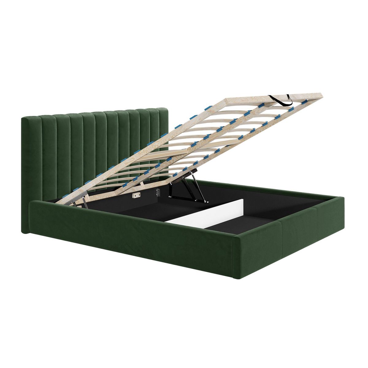 BEST MOBILIER Rosario - lit coffre - 180x200 - sommier inclus - en velours