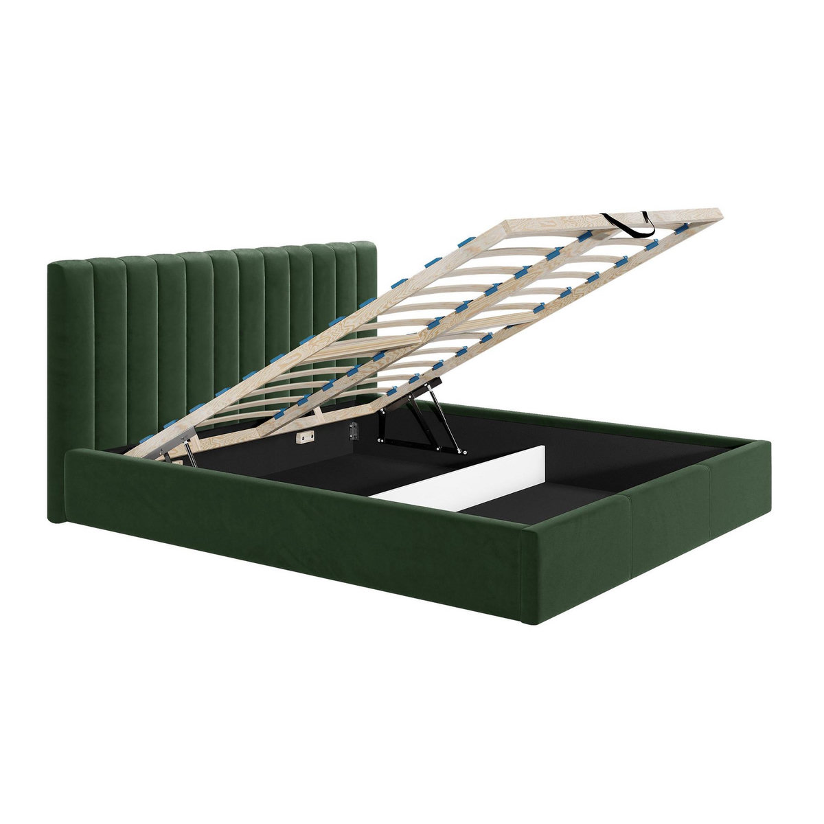 BEST MOBILIER Rosario - lit coffre - 180x200 - sommier inclus - en velours