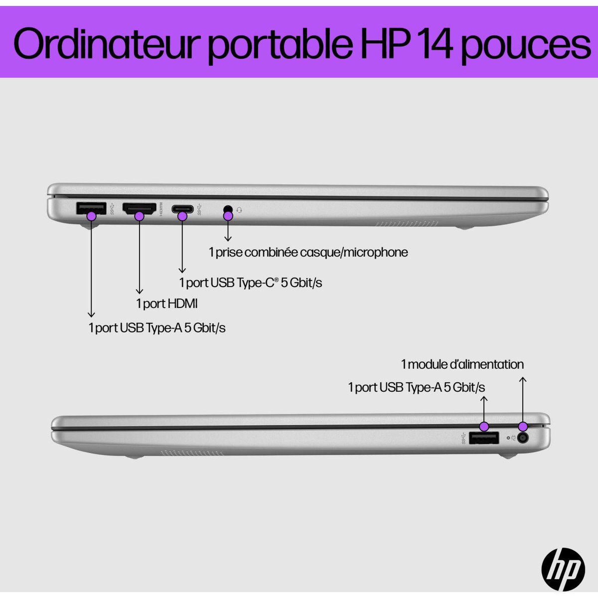 Voir la diapositive 5 : HP Ordinateur portable 14-em0042nf